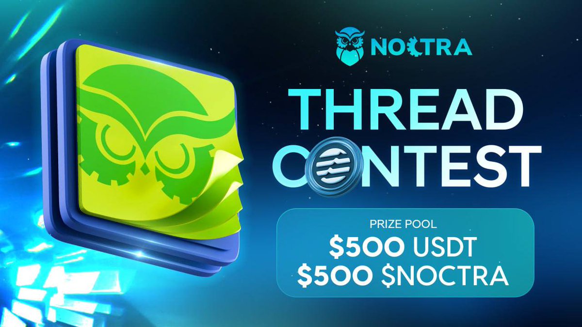 Noctra_protocol's tweet image. 🧵 $1,000 THREAD CONTEST — UNLEASH YOUR $NOCTRA INSIGHTS!

Calling all threadmasters!
Noctra Protocol is launching a Thread Writing Contest with $500 USDT and $500 in $NOCTRA tokens! 🔥

💥 How to Join

1️⃣ Write a detailed and original thread about Noctra Protocol — highlight its…