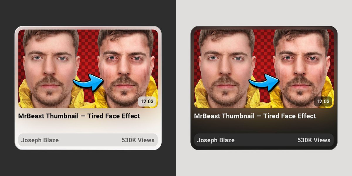 Using the Ostendo browser extension is a MUST for showcasing YouTube thumbnails, but since it only works on YouTube, customizations aren’t possible.

That's why I created this template from scratch, which is 100% editable and available in Thumbnails+ assets pack. 🤝