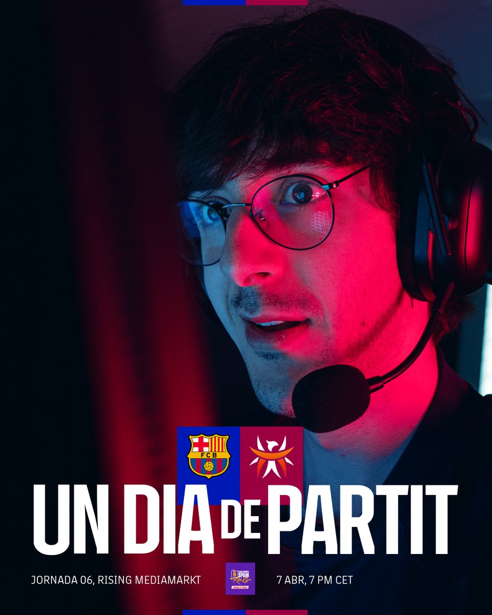 Barça eSports 🎮 (@fcbesports) on Twitter photo 🫡UN DIA DE PARTIT🫡
A per la victòria! 🔥
🆚<a href="/HGEESPORTS/">HGE Esports</a> - Bo2 | #RisingMediaMarkt
⏰19:00
📺twitch.tv/FCBarcelona | twitch.tv/LVPes2 🫡UN DIA DE PARTIT🫡
A per la victòria! 🔥
🆚<a href="/HGEESPORTS/">HGE Esports</a> - Bo2 | #RisingMediaMarkt
⏰19:00
📺twitch.tv/FCBarcelona | twitch.tv/LVPes2