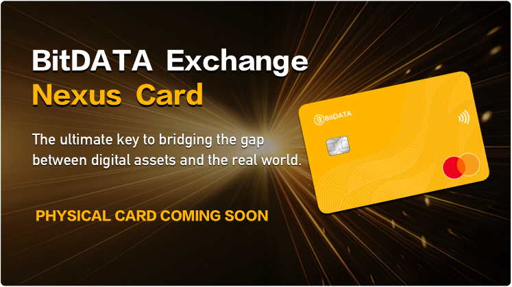 BitDATAExchange's tweet image. 🚀Something big is coming. Introducing the BitDATA Nexus Card — The bridge between digital assets and real-world payments. Global reach. Real utility. Secure by design.  📷 Physical card coming soon. #CryptoPayments #BitDATA #NexusCard #Web3Finance #CryptoUtility #DigitalAssets