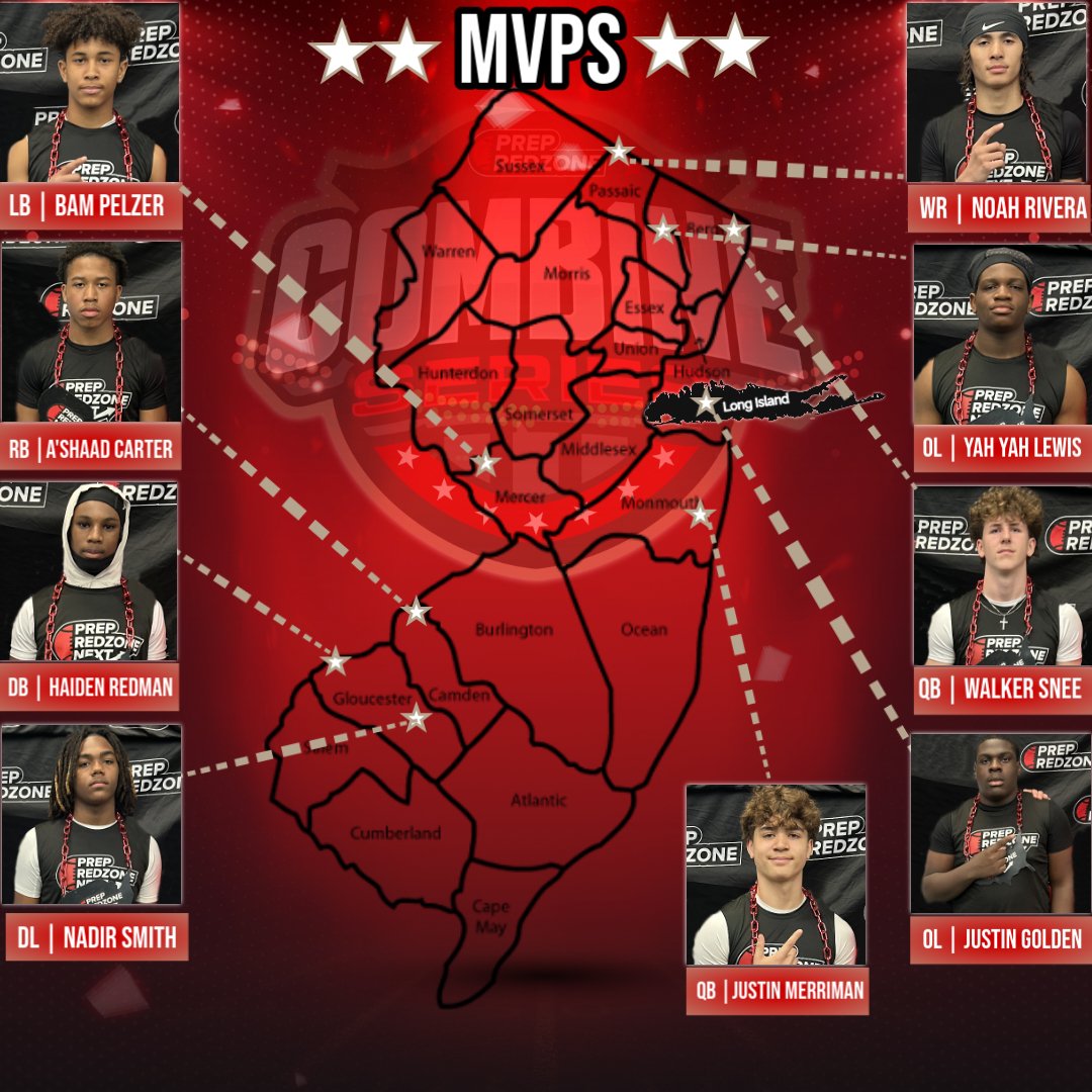 ππ ππ¨π©π¬ (@alpopsfootball) on Twitter photo Insane talent at the <a href="/PrepRedzoneNext/">Prep Redzone ππππ π</a> NY | NJ Middle School Combine this past weekend.
Co-Overall MVPs: Walker Snee/Justin Golden
QB MVP: Justin Merriman
RB MVP: A'Shaad Carter
WR MVP: Noah Rivera
OL MVP: Yah Yah Lewis
DL MVP: Nadir Smith
LB MVP: Bam Pelzer
DB MVP: Haiden Redman Insane talent at the <a href="/PrepRedzoneNext/">Prep Redzone ππππ π</a> NY | NJ Middle School Combine this past weekend.
Co-Overall MVPs: Walker Snee/Justin Golden
QB MVP: Justin Merriman
RB MVP: A'Shaad Carter
WR MVP: Noah Rivera
OL MVP: Yah Yah Lewis
DL MVP: Nadir Smith
LB MVP: Bam Pelzer
DB MVP: Haiden Redman