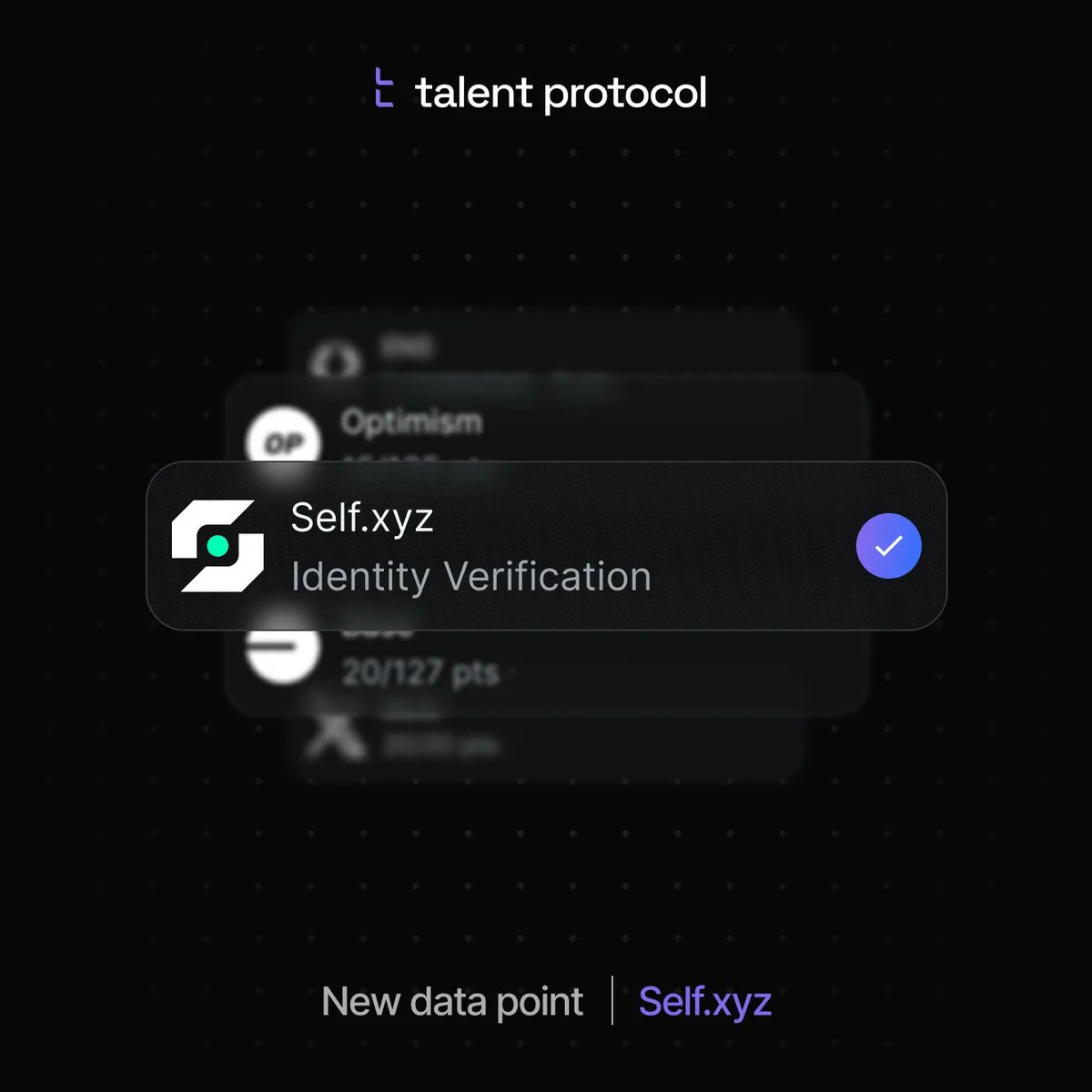 Introducing a new data point!

We’ve integrated <a href="/selfprotocol/">Self Protocol</a> to make it simple and secure for you to get the Human Checkmark.

Prove yourself without revealing your private info to anyone.