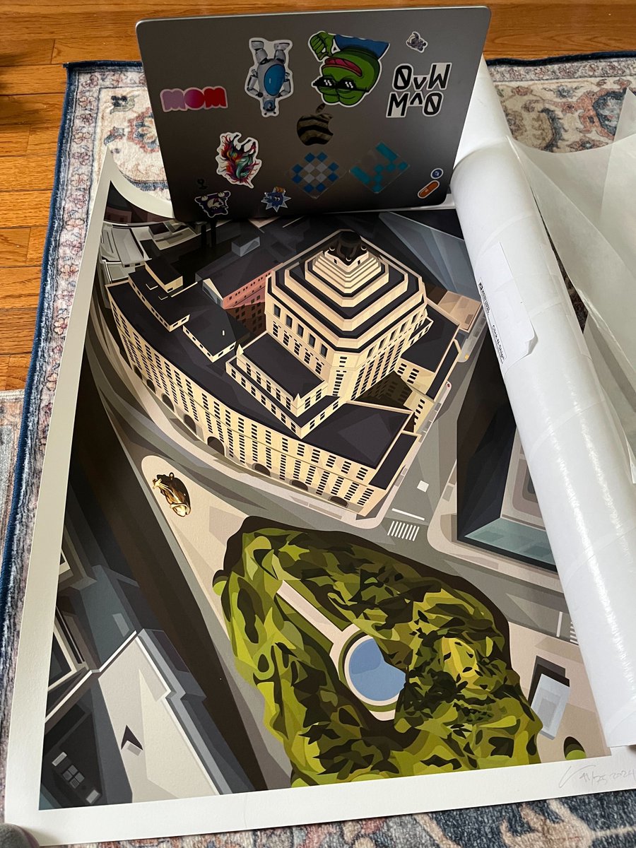 0xtoninorair's tweet photo. Great time to unpack my new charging bull 41/75 print by @GrantYun2 🤣

for the charging bull and thanks @Station3NYC for this beauty ✨ https://t.co/IhISIIClht