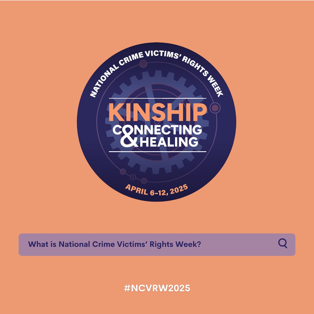It’s National Crime Victims’ Rights Week, a time to honor survivors, raise awareness, and promote healing. CDVS proudly joins the movement every year by sharing resources, hosting events, and uplifting victims’ voices. #NCVRW2025 #VictimsRights #CDVS #KinshipAndHealing