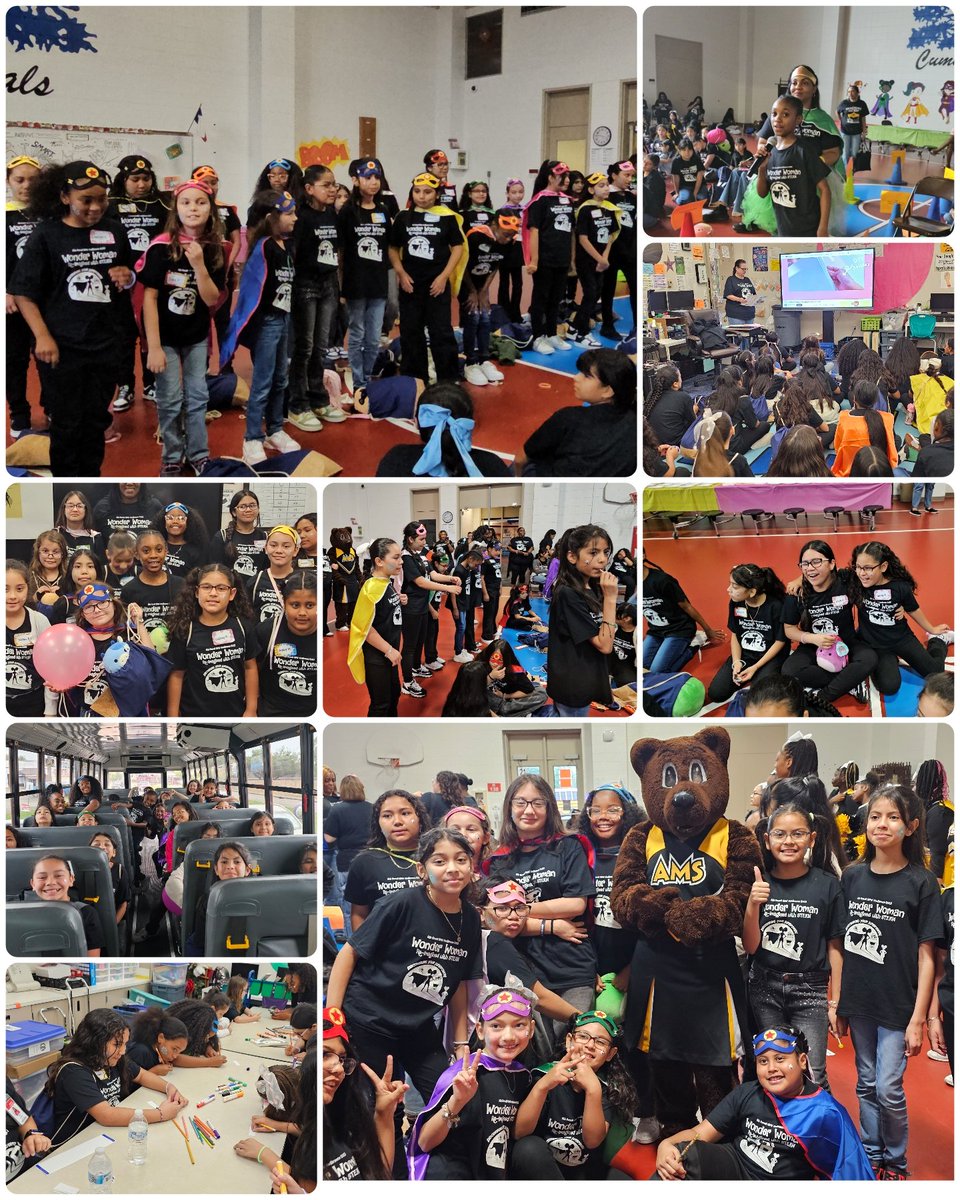 Our G.A.P Girls had a blast at this year's Wonder Woman STEAM Girls Conference! Empowered, inspired, and ready to change the world! #BuildingwithVision #WeAreAlief #CougarPride <a href="/AliefISD/">Alief ISD</a>