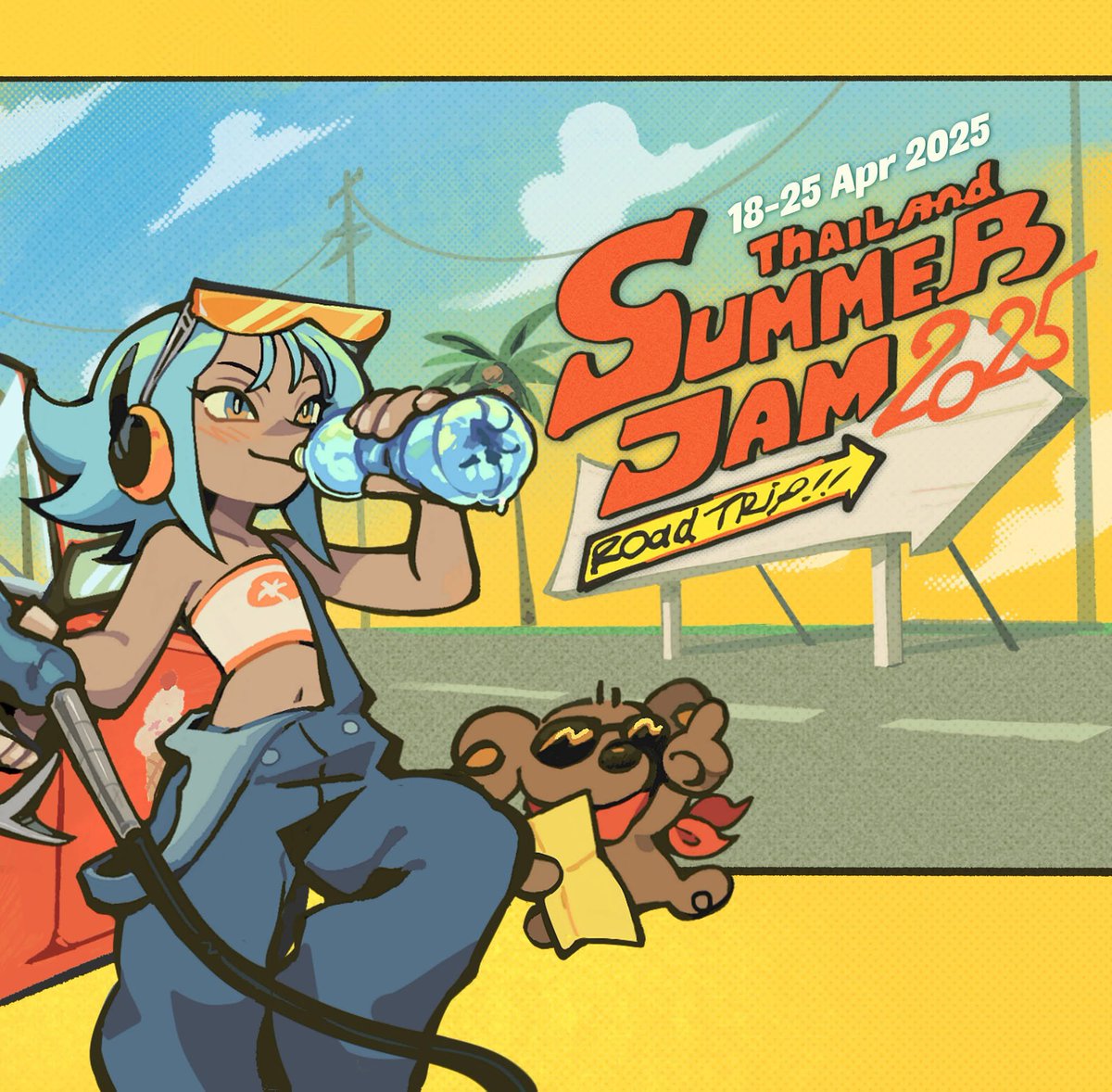 Calling all jammers! 🎮🔥
Thailand Summer Jam 2025 is coming!

- Apr 18 - 25
- Theme: Road Trip 🚗💨
- 100% Online

Kickoff on Discord Apr 18 @ 5PM (GMT+7) with Limitation Announcement, followed by 5 Nights of Guest Speakers!

Discord: 
discord.gg/7r3yy7bZWN

#TSJ2025 #gamejam