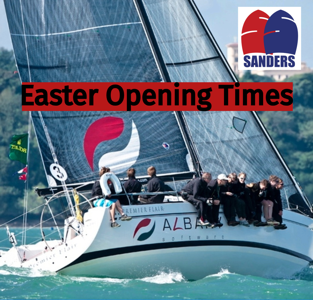 Sanders Easter Opening Hours:

Friday 18th April – Open from 0600 until 1130
- Pre-booked collections only

Saturday 19th April – Closed
Sunday 20th April – Closed
Monday 21st April – Closed

Tuesday 22nd April – Open as usual from 7am

#sail #yacht #lymington #sailmakers