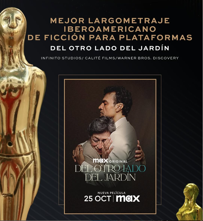 F_Rendons's tweet photo. Nuestra #DelOtroLadoDelJardín se llevó todos los premios a los que estaba nominada en los @PremiosIndia:
🎞️ Mejor Largometraje Iberoamericano de Ficción
🎞️ Mejor Actriz de Largometraje - Vicky Hernández
🎞️ Mejor Actor de Largometraje - Julián Román
¡Muchas felicidades a todos! https://t.co/ZRw25jyBT6