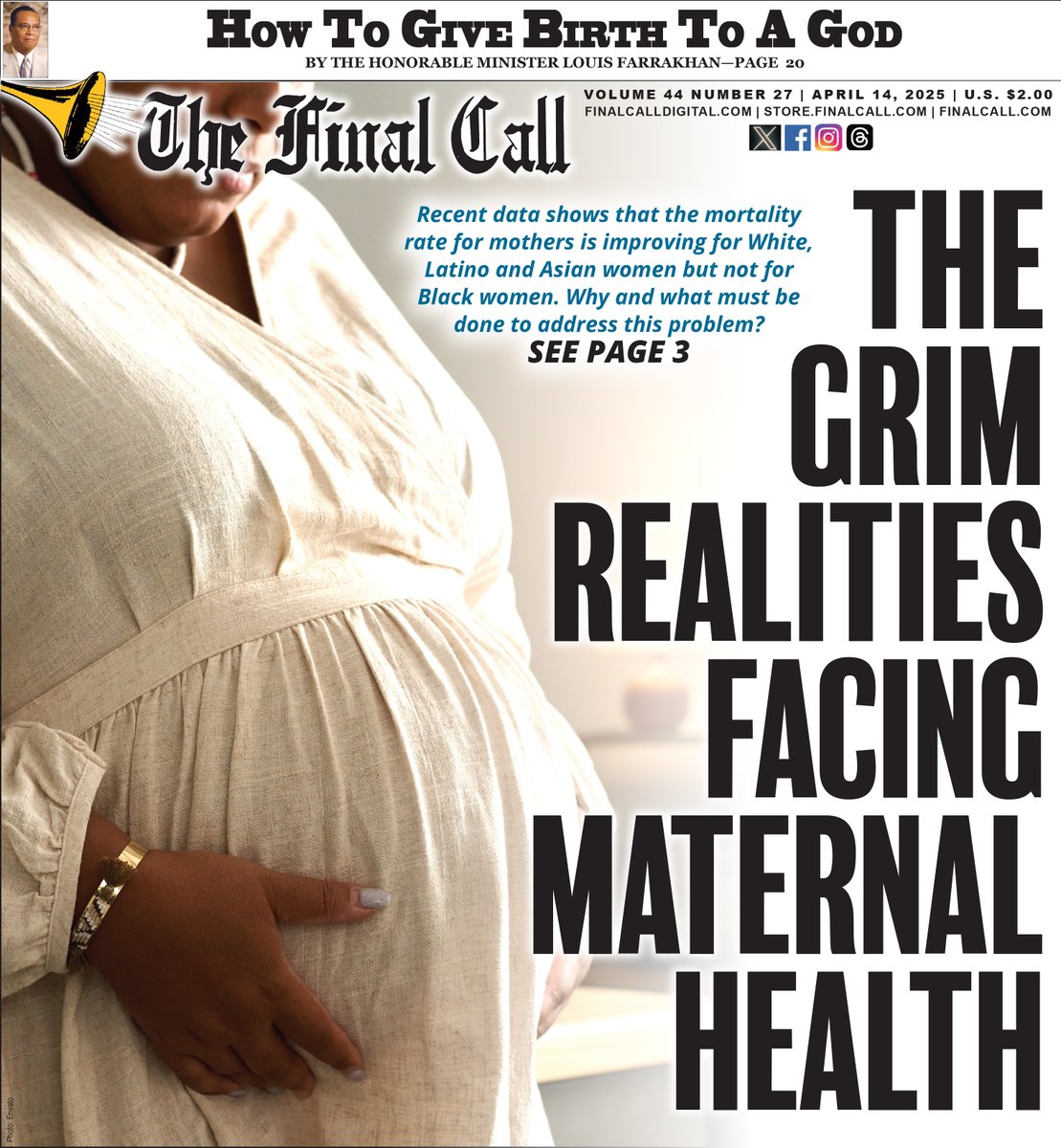 TheFinalCall's tweet photo. New Edition:: The Grim Realities Facing Maternal Health

Recent data shows that the mortality rate for mothers 
is improving for White, Latino and Asian women but not for Black women. Why and what must be done to address this problem?

Read more at https://t.co/z5zRNHJRbk https://t.co/svPyXo8Jo6