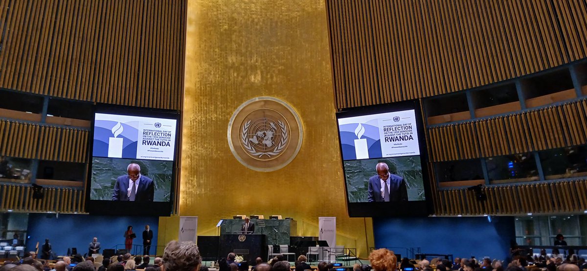 Elaye Yacin Abdillahi (@elayea) on Twitter photo On April 7, we commemorate the genocide against the Tutsi in #Rwanda in 1994.
<a href="/RwandaUN/">Permanent Mission of Rwanda to The United Nations</a> organized at <a href="/UNHQ/">UNHQ</a> a commemorative ceremony on the international day of reflection on the 1994 Genocide against the Tutsi in Rwanda.<a href="/AmbDoualeh/">Mohamed Siad Doualeh</a>
<a href="/chrismanzi/">Chris Renzaho 🇷🇼</a> #Kwibuka31 <a href="/OmarMFarah1/">Omar M. Farah.</a> On April 7, we commemorate the genocide against the Tutsi in #Rwanda in 1994.
<a href="/RwandaUN/">Permanent Mission of Rwanda to The United Nations</a> organized at <a href="/UNHQ/">UNHQ</a> a commemorative ceremony on the international day of reflection on the 1994 Genocide against the Tutsi in Rwanda.<a href="/AmbDoualeh/">Mohamed Siad Doualeh</a>
<a href="/chrismanzi/">Chris Renzaho 🇷🇼</a> #Kwibuka31 <a href="/OmarMFarah1/">Omar M. Farah.</a>