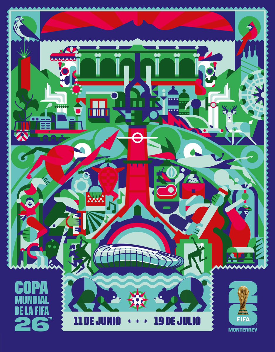 ¡Pintamos el Mundial al estilo regio! 

Estamos muy contentos de presentarles el póster oficial para nuestra sede del Mundial. 

El orgullo regio será visto en todo el mundo.

#FIFAWorldCup