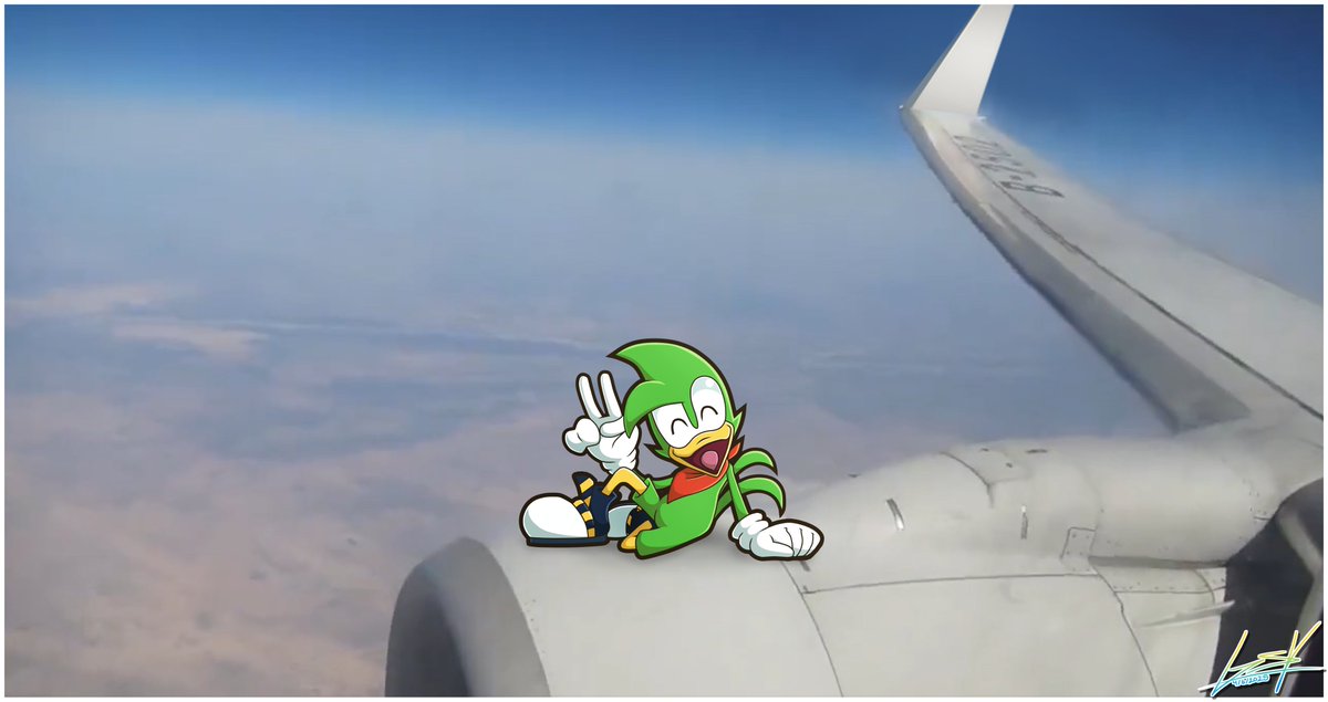 NintenMessenger's tweet image. When you're on the "NO FLY" list you need to find more creative ways of traveling.
#BeanTheDynamite #SonicFanart #Fanart #digitalart