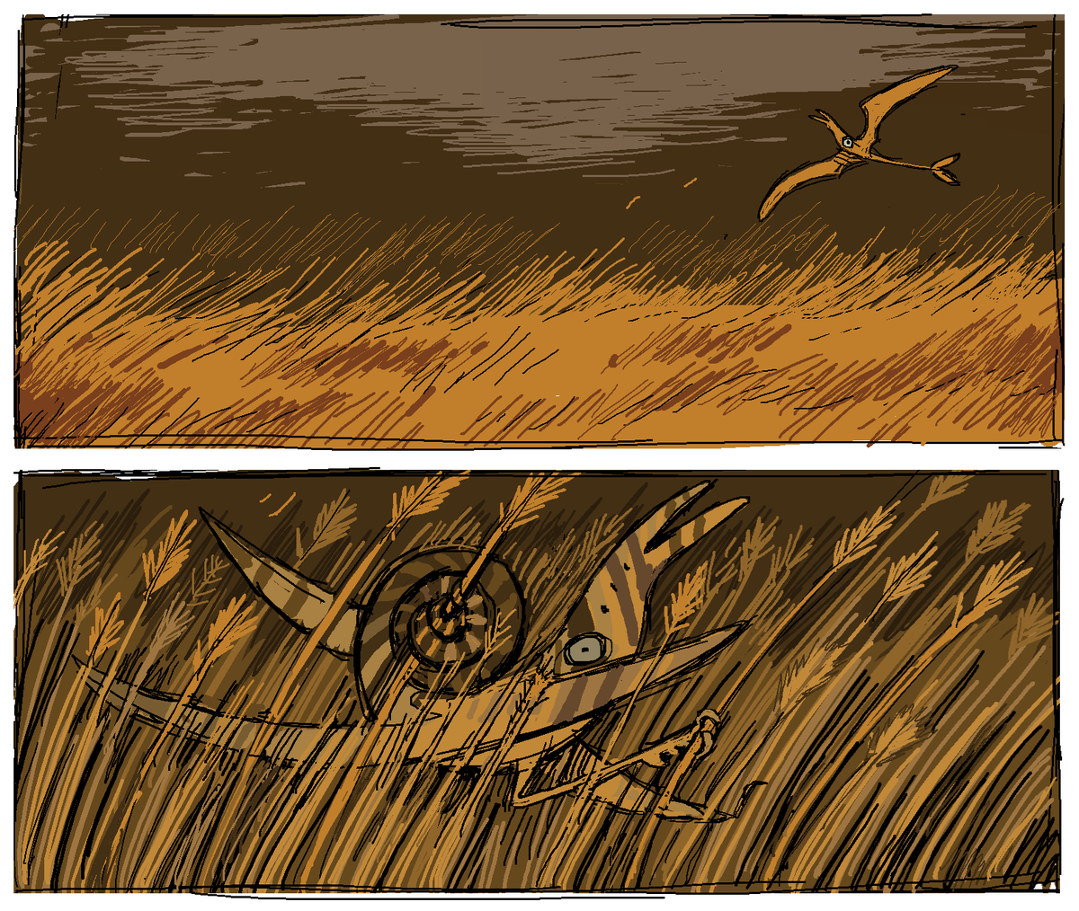 SparrowLucero's tweet image. The larrow, a tiny alien that lives in a sea of endless wheat. They spend most of their life (a few hundred years) as a little ground dwelling "mole" and only gain sapience once they grow into their flighted sexually mature form, which will only live about 10-20 years.