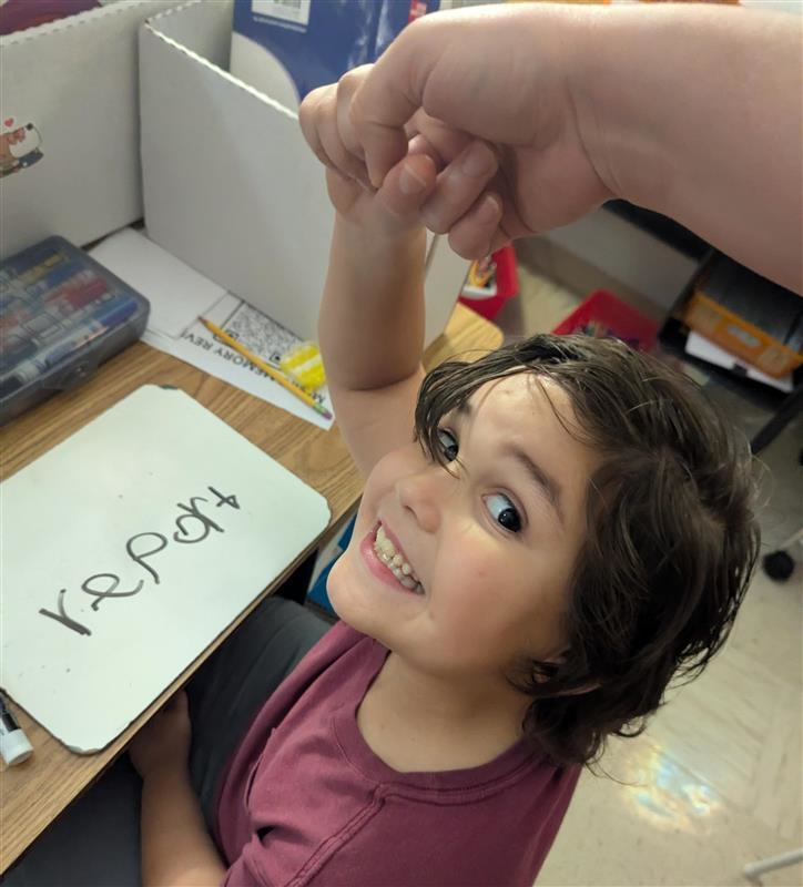Chopping and writing success! This awesome 2nd grader is crushing it with UFLI. So proud of their progress! #UFLI #2ndGradeReading #LiteracySuccess