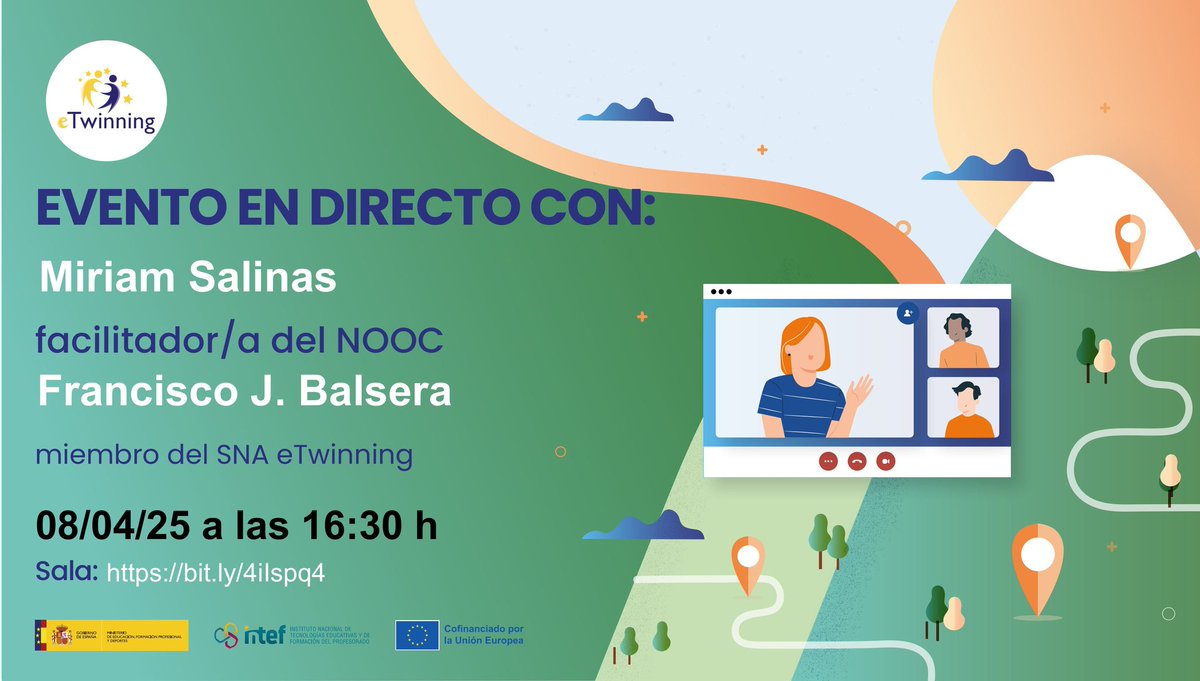 Abel (@fyq_abel) on Twitter photo Un evento eTwinning de <a href="/areasruraleseT/">Grupo eTwinning Áreas Rurales</a> con <a href="/javiramossancha/">Javier Ramos Sancha</a> , <a href="/rsmiriam/">Miriam Ramos</a> y <a href="/elena_zorrilla/">Elena Zorrilla</a> es sin duda alguna UN GRAN EVENTO
📆08 Abril - 16:30h
📹bit.ly/4iIspq4 Un evento eTwinning de <a href="/areasruraleseT/">Grupo eTwinning Áreas Rurales</a> con <a href="/javiramossancha/">Javier Ramos Sancha</a> , <a href="/rsmiriam/">Miriam Ramos</a> y <a href="/elena_zorrilla/">Elena Zorrilla</a> es sin duda alguna UN GRAN EVENTO
📆08 Abril - 16:30h
📹bit.ly/4iIspq4