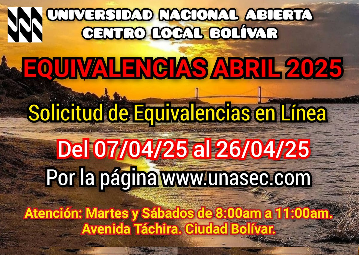 Solicitud de Equivalencias en la #UNA