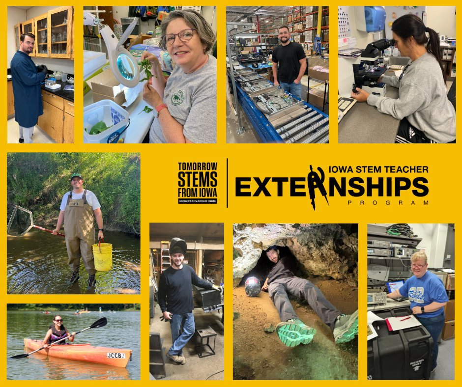 How many times have you heard a student ask, “When will I ever use this?”

Our Iowa STEM Teacher Externships Program aims to help teachers answer that very question. Learn more here 👇
educate.iowa.gov/STEM/Externshi…