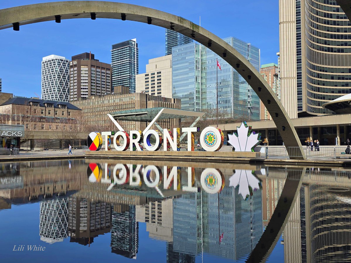 #Toronto 
Nathan Philips Square - skating rink with ice melted.