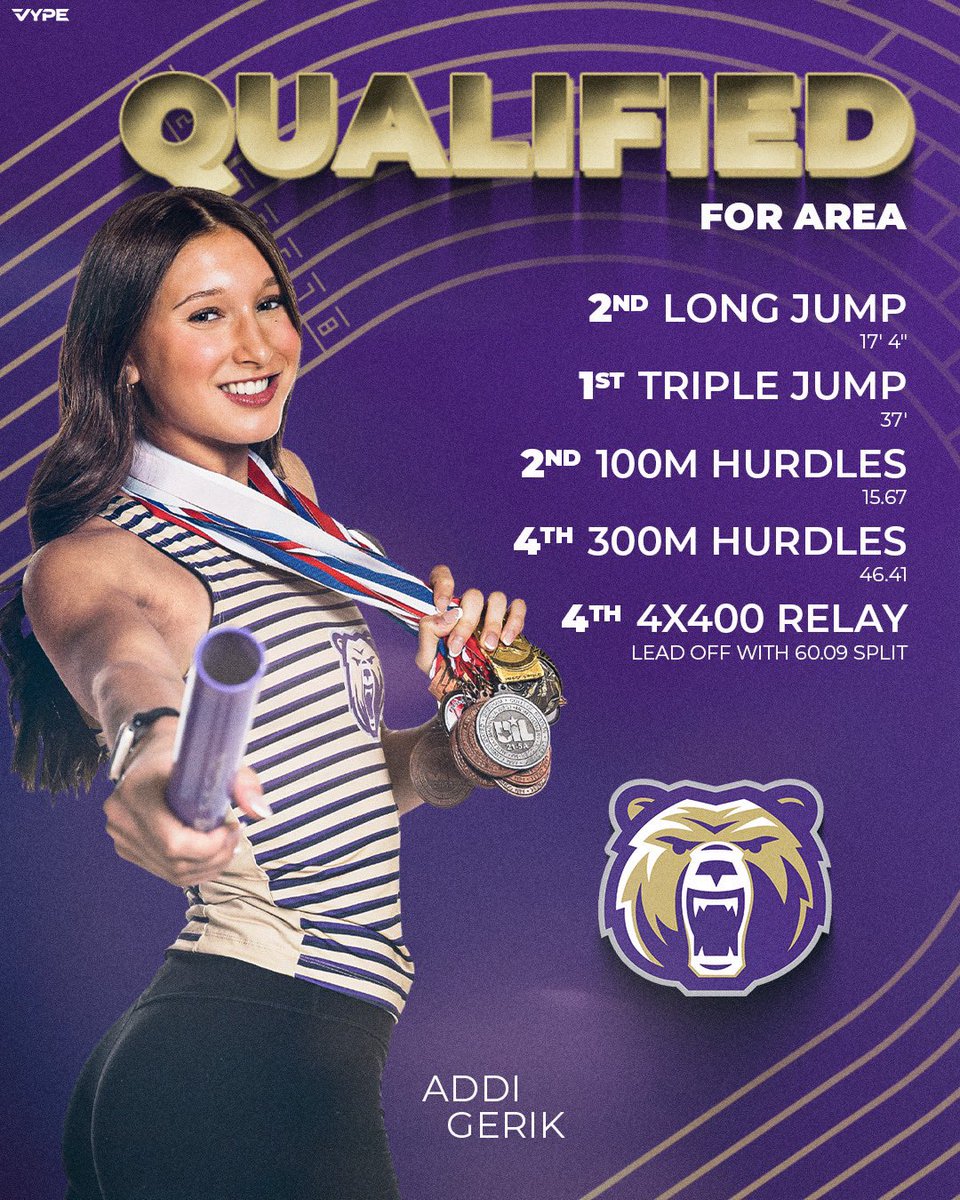 MHS Track & Field (@mhsbearstrack) on Twitter photo Addi Gerik was a standout on the girls side at the District Meet! She competed in 5 events and is advancing to Area in ALL 5!! Way to go <a href="/AddiGerik/">Addison Gerik</a> !! <a href="/MontgomeryISD/">Montgomery ISD</a> <a href="/coachlaplante/">Brad LaPlante 🐻 🦁</a> <a href="/MHS_McGuire/">McGuire</a> <a href="/CoachRGresham/">Coach Rhett Gresham</a> <a href="/coachcooper_mhs/">Coach Grant Cooper</a> <a href="/TXMileSplit/">Texas MileSplit</a> <a href="/TroyCollavo/">Dr. Troy Collavo</a> Addi Gerik was a standout on the girls side at the District Meet! She competed in 5 events and is advancing to Area in ALL 5!! Way to go <a href="/AddiGerik/">Addison Gerik</a> !! <a href="/MontgomeryISD/">Montgomery ISD</a> <a href="/coachlaplante/">Brad LaPlante 🐻 🦁</a> <a href="/MHS_McGuire/">McGuire</a> <a href="/CoachRGresham/">Coach Rhett Gresham</a> <a href="/coachcooper_mhs/">Coach Grant Cooper</a> <a href="/TXMileSplit/">Texas MileSplit</a> <a href="/TroyCollavo/">Dr. Troy Collavo</a>