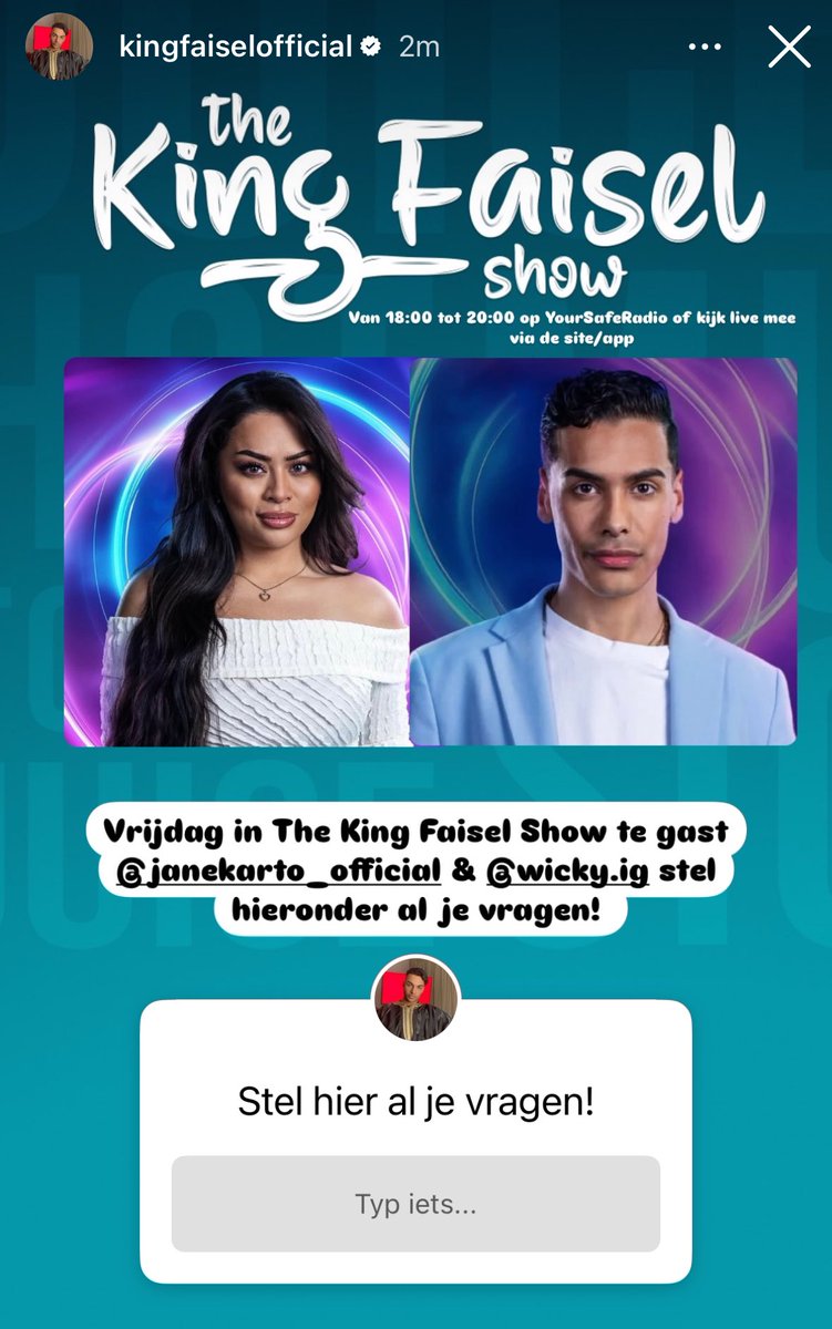 NielssTuinstra's tweet image. THE MOMENT WE BEEN WAITING FOR! jane en wicky bij @Kingfaisell in de radio show vrijdag! DE JUICE!🧃#bigbrothernlbe