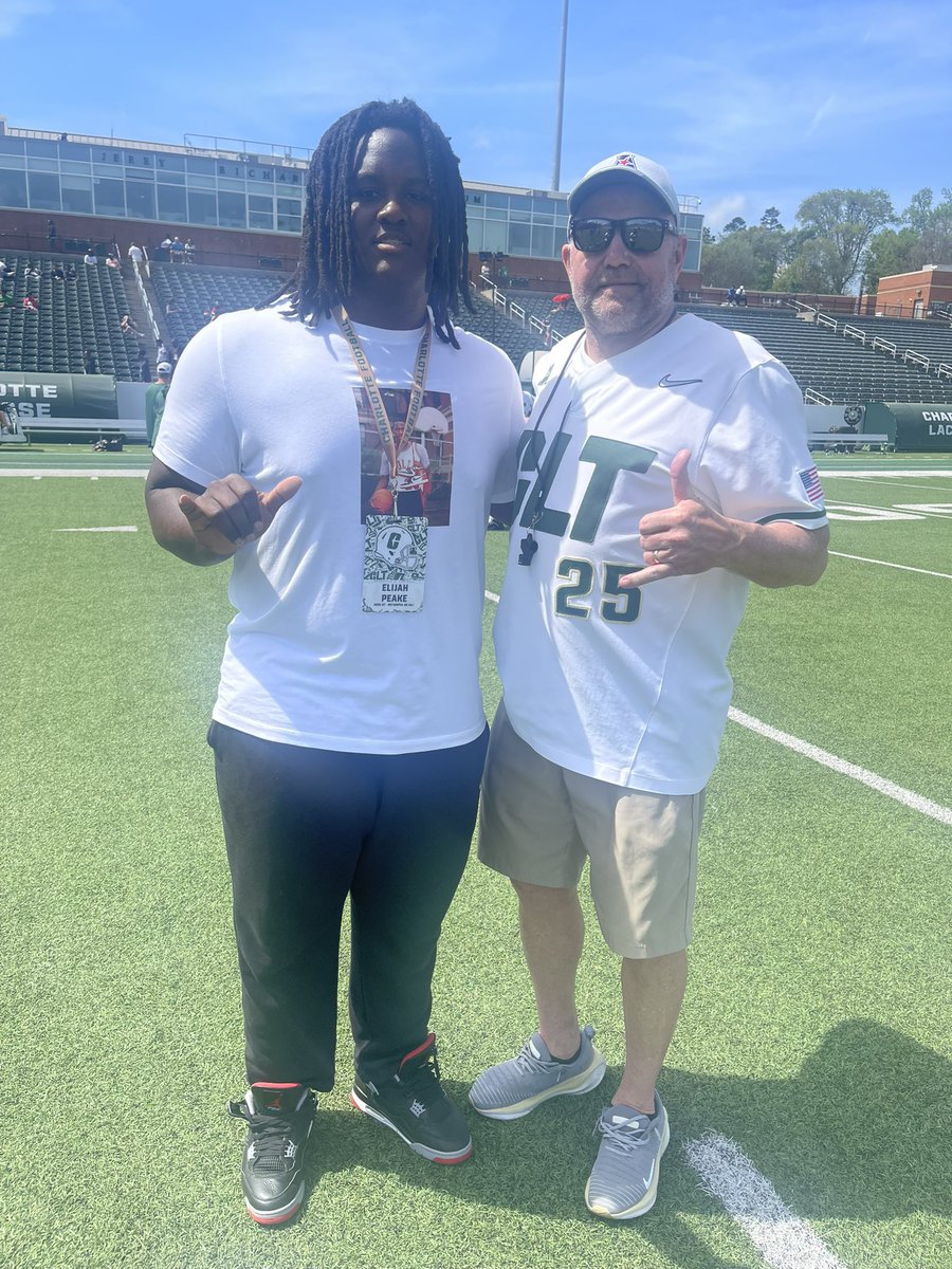 Elijah Peake (@_etrain1353) on Twitter photo had a great visit at UNC Charlotte can’t wait to come back for the OV <a href="/Madhousefit/">Madhouse Training</a> <a href="/CoachReynolds81/">Vince Reynolds</a> <a href="/CoachAlbin/">Tim Albin</a> <a href="/we2_football/">Wetumpka Football</a> <a href="/CoachMorton28/">Marvin Morton</a> <a href="/CoachFagan_5/">Coach Fagan</a> <a href="/TheCoachBear48/">BEAR Woods</a> had a great visit at UNC Charlotte can’t wait to come back for the OV <a href="/Madhousefit/">Madhouse Training</a> <a href="/CoachReynolds81/">Vince Reynolds</a> <a href="/CoachAlbin/">Tim Albin</a> <a href="/we2_football/">Wetumpka Football</a> <a href="/CoachMorton28/">Marvin Morton</a> <a href="/CoachFagan_5/">Coach Fagan</a> <a href="/TheCoachBear48/">BEAR Woods</a>