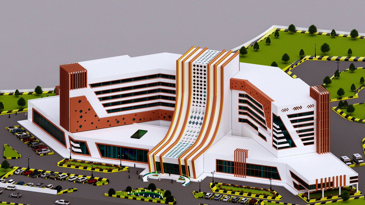 من اعمالي تصميم مستشفى سعة 260  سرير