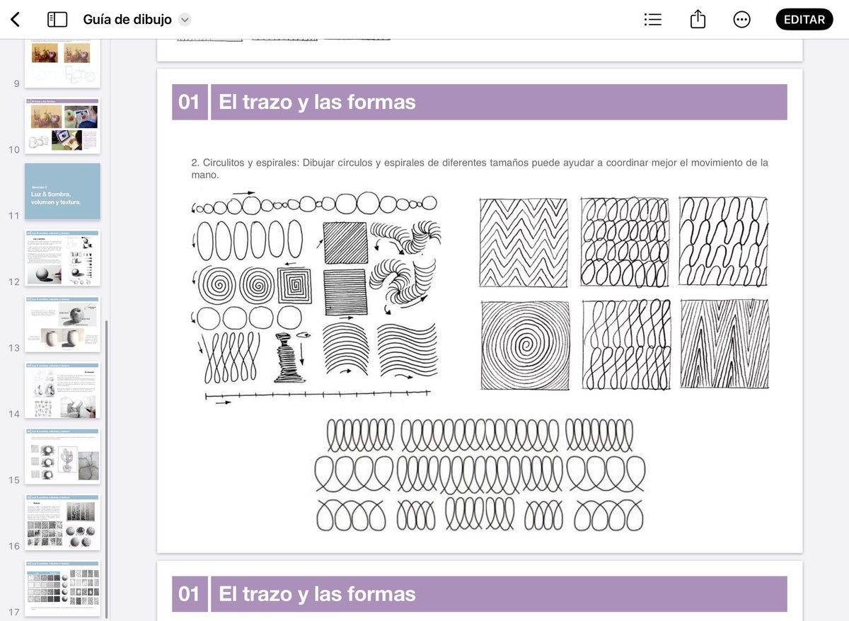 Les comparto un proyecto que estoy desarrollando como #appleteacher en el cual mi “Guía de dibujo” proporciona ejercicios y tips incorporando la tecnología para facilitar la comprensión del trazo , los objetos la luz y la sombra. #everyonecancreate #pages #artescsb