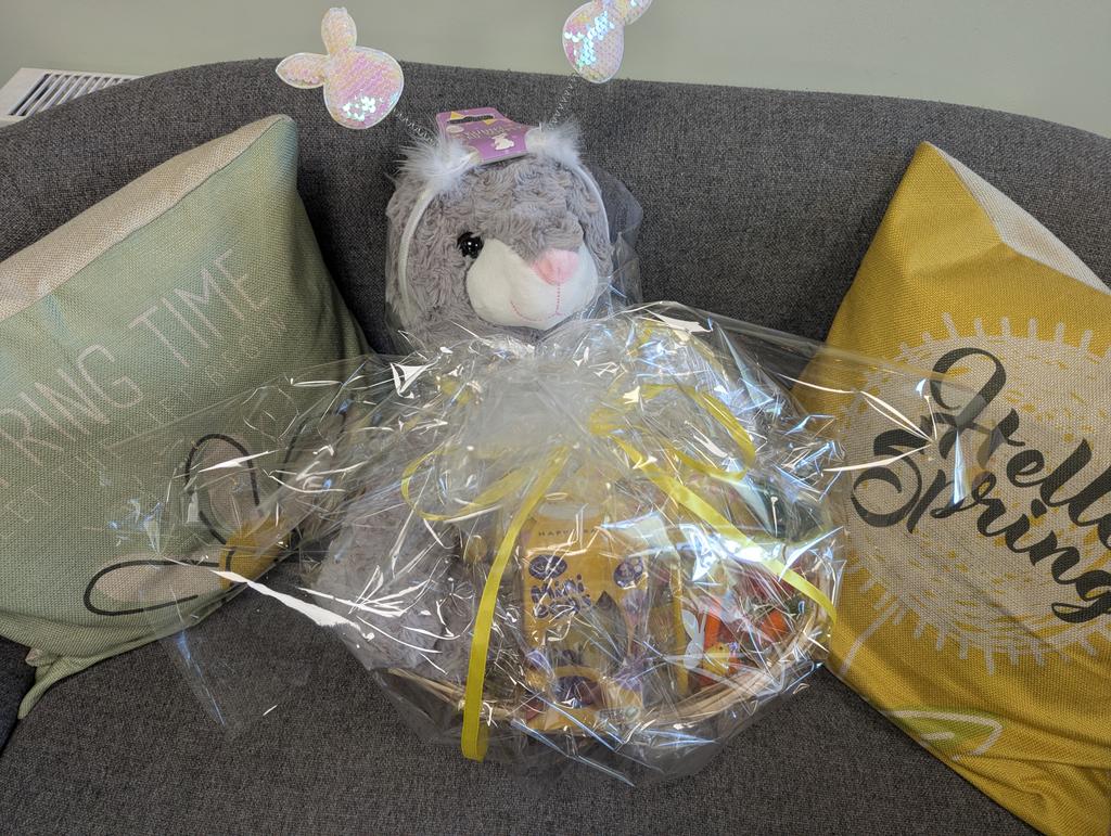 Our Easter hamper is wrapped and ready for one lucky attendance winner! #AttendanceMatters <a href="/parishschool1/">Parish CE School</a> <a href="/MrHardyParish/">Mr Hardy</a>