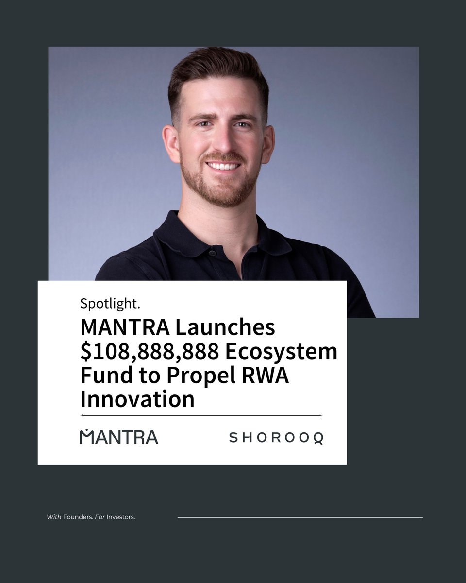 أطلقت <a href="/MANTRA_Chain/">MANTRA | Tokenizing RWAs</a>  صندوق MANTRA Ecosystem Fund (MEF)، وهو مبادرة استثمارية بقيمة 108,888,888 دولار تهدف إلى تسريع نمو المشاريع داخل منظومتها، مع تركيز أساسي على ترميز الأصول الحقيقية (RWA). 👏

بدعم من شركاء رائدين مثل Laser Digital وShorooq وBrevan Howard وDAMAC Group وغيرهم،