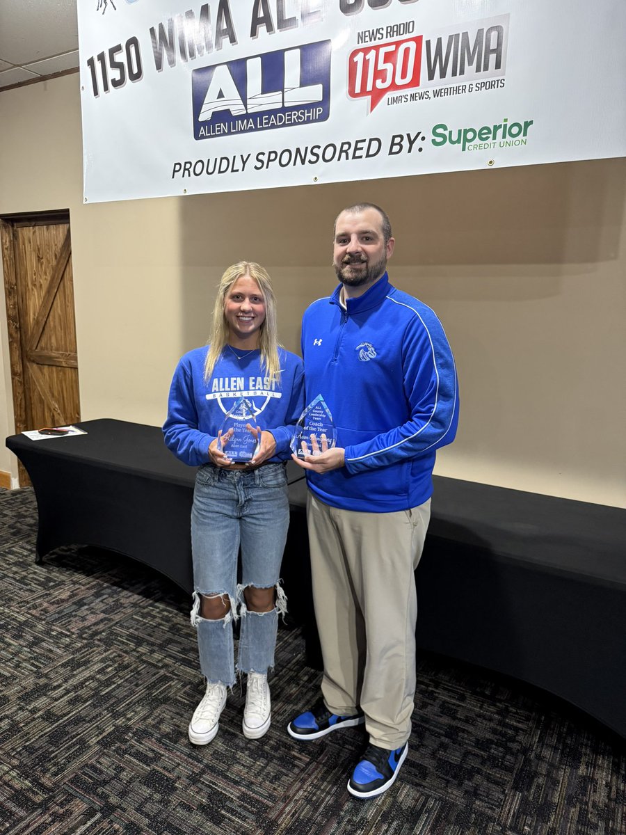 Allen East Athletics (@alleneastad) on Twitter photo AE Girls Basketball picked up 2 more awards over the weekend w/ Rilynn Jones & Aaron Montgomery both being named 1150 WIMA All County Leadership Team POY & COY respectively. <a href="/WOSNScores/">WOSN Sports</a> <a href="/ToddWalkerWIMA/">Todd Walker</a> AE Girls Basketball picked up 2 more awards over the weekend w/ Rilynn Jones & Aaron Montgomery both being named 1150 WIMA All County Leadership Team POY & COY respectively. <a href="/WOSNScores/">WOSN Sports</a> <a href="/ToddWalkerWIMA/">Todd Walker</a>