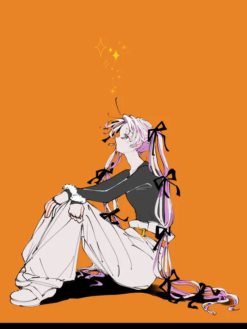 描いた絵を色抜きするの楽しすぎ 