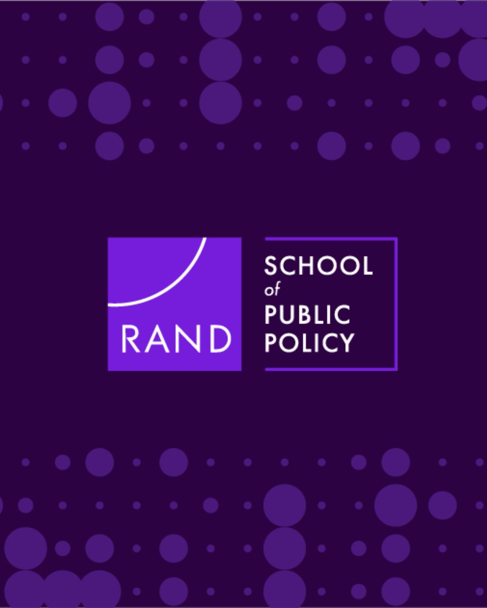 The Pardee RAND Graduate School is now the RAND School of Public Policy. Our name has changed, but our mission has not. 🧵