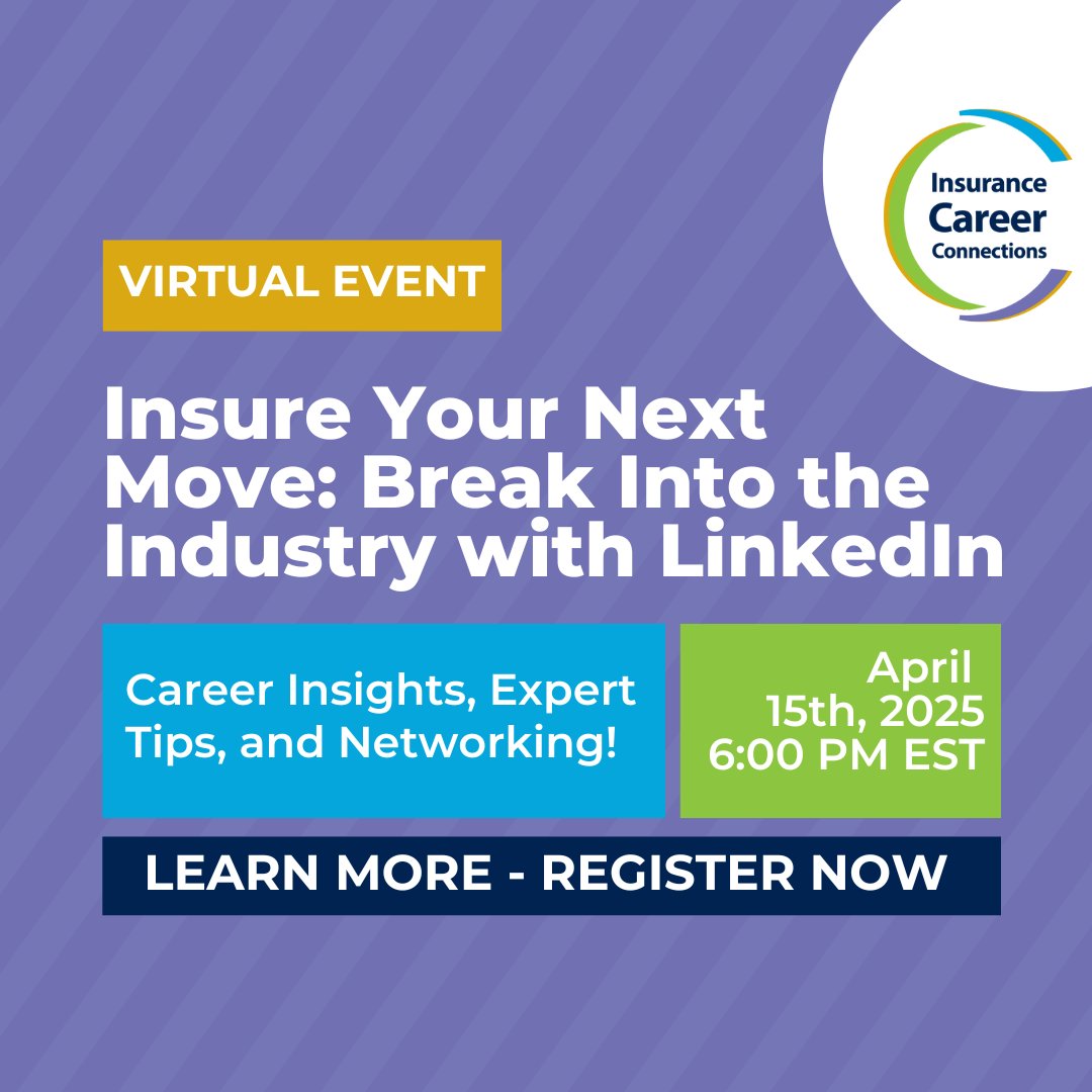 Interested in a career in Insurance? Join Insurance Career Connections' FREE online event for expert insights, industry tips, and a LinkedIn workshop! Register now!

👉 eventbrite.ca/e/insure-your-…

#InsuranceCareers #FreeEvent
