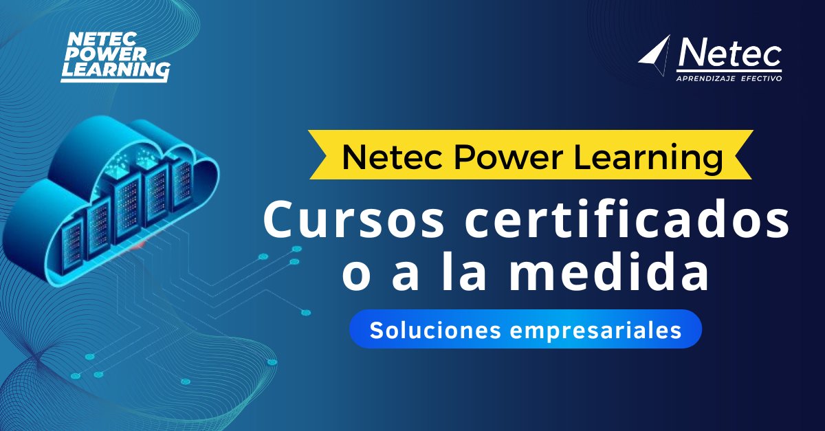 netec's tweet image. Con #NetecPowerLearning ⚡ obtén todos los elementos de apoyo para la adopción de nuevas tecnologías en tu organización 🤓.
Les brindamos cursos certificados o a la medida de sus necesidades💻 Conoce más información 👉 hubs.la/Q03fT7S50