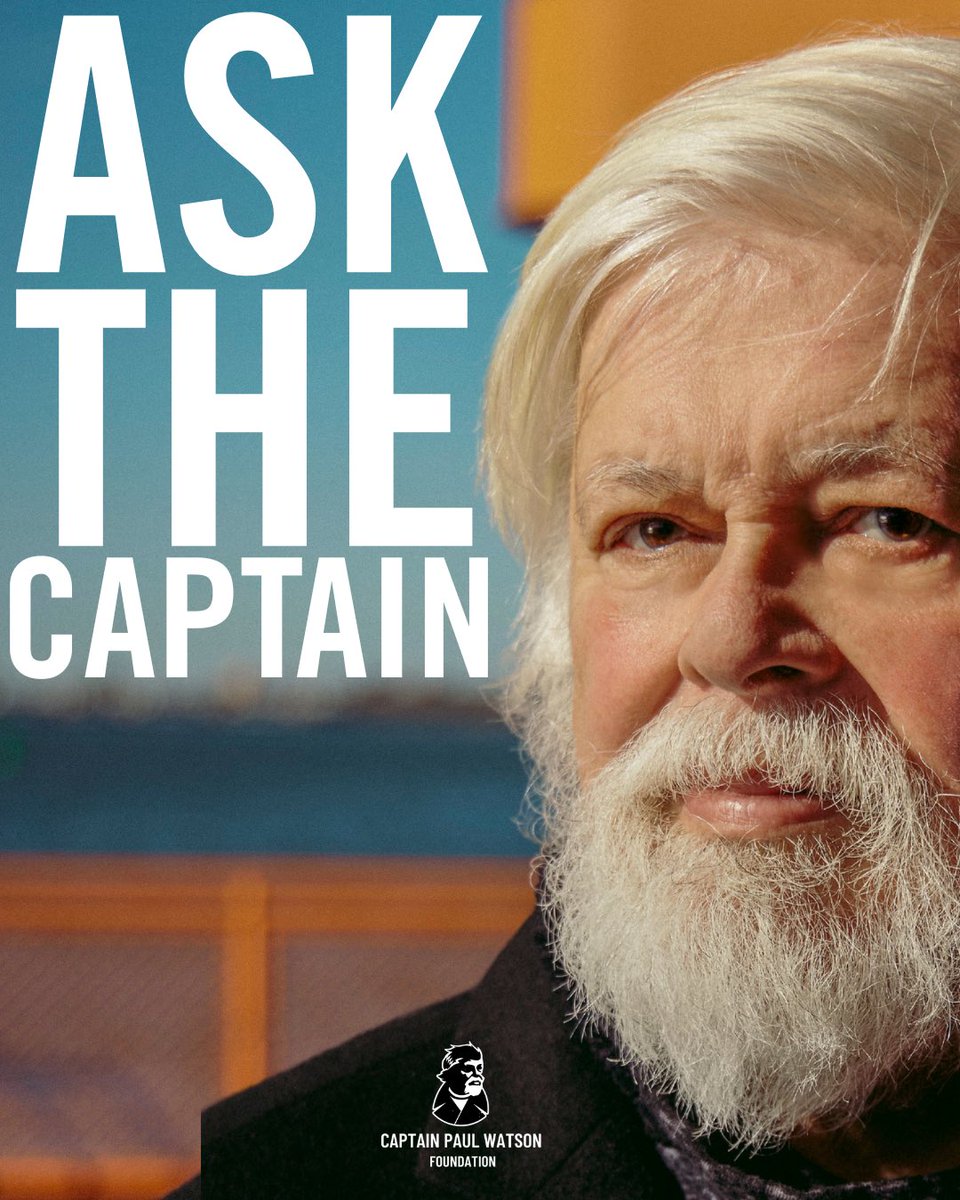 ASK THE CAPTAIN! 🌍🐋
Have you ever wanted to ask Captain Paul Watson a question?

Whether it's about the state of our planet, what you can do to help, whales, or anything in between — now’s your chance!

April 22 is Earth Day, and while we believe every day is a chance to