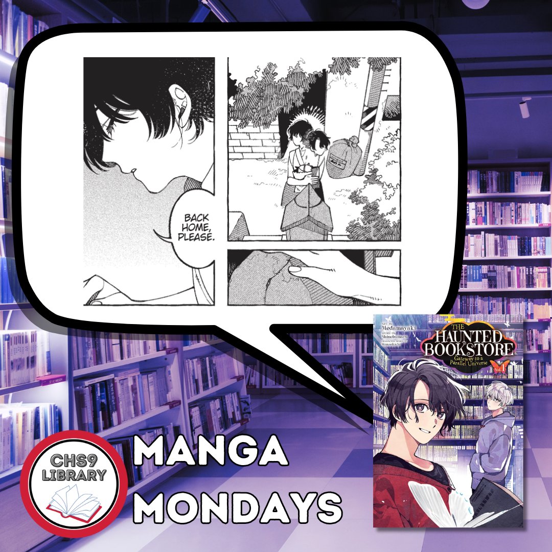 CHS9LIB's tweet image. In Kaori’s peaceful bookstore, the boundaries between the mortal realm and the spirit realm are blurred. Her peace is disrupted when a man who hates all spirits stumbles in, and Kaori must find her better nature to help him.
#CHS9Reads #MangaMonday @CISDLib