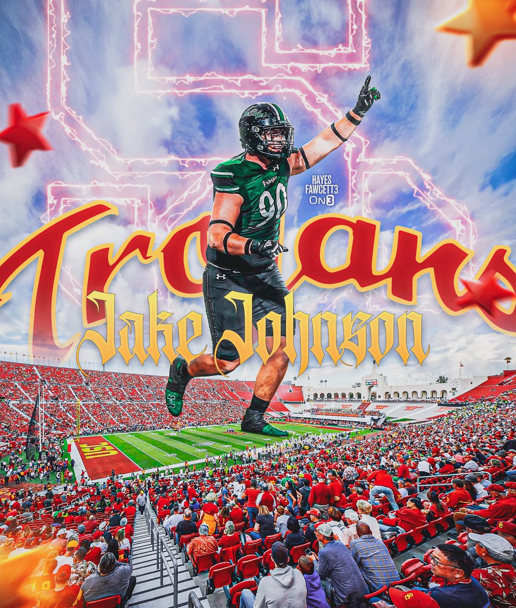 Jake Johnson (@jake_johnson_) on Twitter photo COMMITTED, <a href="/uscfb/">USC Football ✌️</a> is the pLAce for me! My recruitment was an amazing process and I'm thankful for every moment of it! Thanks <a href="/Hayesfawcett3/">Hayes Fawcett</a> for the graphic!
<a href="/LincolnRiley/">Lincoln Riley</a> <a href="/Coach_Henny/">Eric Henderson</a> <a href="/CoachNua/">Shaun Nua</a> <a href="/dantonlynn/">D'Anton Lynn</a> <a href="/flowlikerob/">Rob Ryan</a> <a href="/CoachSkyJones/">Skyler Jones</a> <a href="/_maximus347/">Maximus Stienecker</a> <a href="/WestonZernechel/">Weston Zernechel</a> <a href="/AddiGoodson/">Addi Goodson</a> COMMITTED, <a href="/uscfb/">USC Football ✌️</a> is the pLAce for me! My recruitment was an amazing process and I'm thankful for every moment of it! Thanks <a href="/Hayesfawcett3/">Hayes Fawcett</a> for the graphic!
<a href="/LincolnRiley/">Lincoln Riley</a> <a href="/Coach_Henny/">Eric Henderson</a> <a href="/CoachNua/">Shaun Nua</a> <a href="/dantonlynn/">D'Anton Lynn</a> <a href="/flowlikerob/">Rob Ryan</a> <a href="/CoachSkyJones/">Skyler Jones</a> <a href="/_maximus347/">Maximus Stienecker</a> <a href="/WestonZernechel/">Weston Zernechel</a> <a href="/AddiGoodson/">Addi Goodson</a>