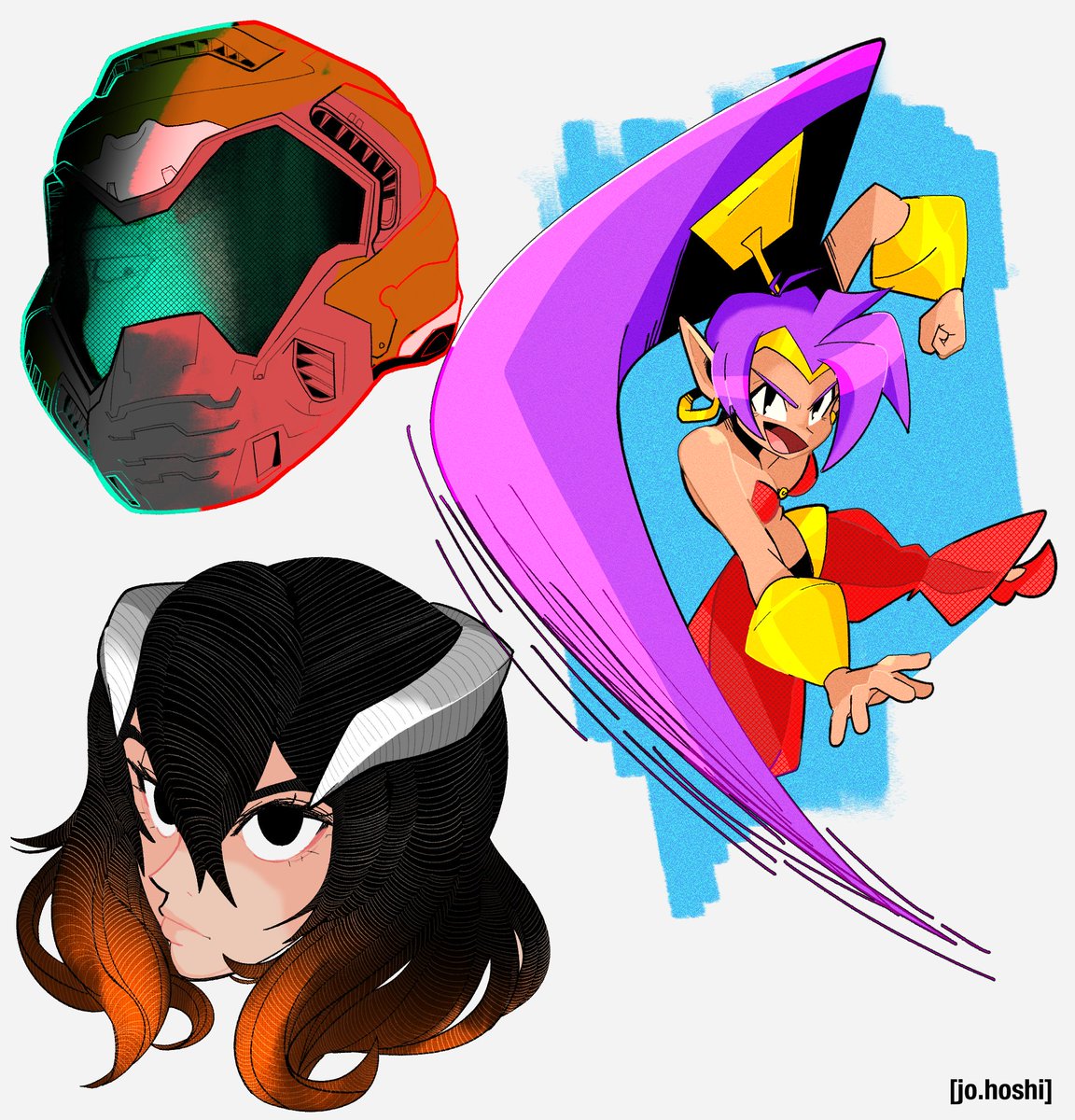 LittleJohoshi's tweet photo. game doodles
#Shantae #doomslayer #bloodstain #digitalart https://t.co/O1ZLeqj8rH