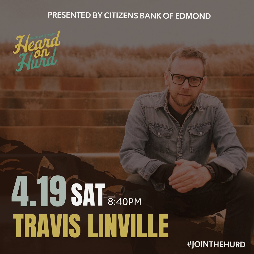 CBE's Heard on Hurd (@heardonhurd) on Twitter photo Exciting News! The April 19th #HeardOnHurd is bringing you a musical treat with the local legend himself, <a href="/travislinville/">Travis Linville</a>! Catch him live on stage at 8:40 PM—this is an amazing opportunity you won't want to miss! #jointhehurd Exciting News! The April 19th #HeardOnHurd is bringing you a musical treat with the local legend himself, <a href="/travislinville/">Travis Linville</a>! Catch him live on stage at 8:40 PM—this is an amazing opportunity you won't want to miss! #jointhehurd