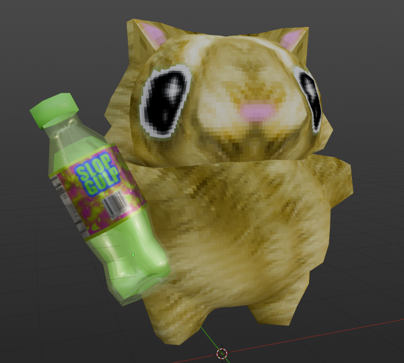SlopGulp's tweet photo. Can't forget his little drink! https://t.co/e3A5dmstvB