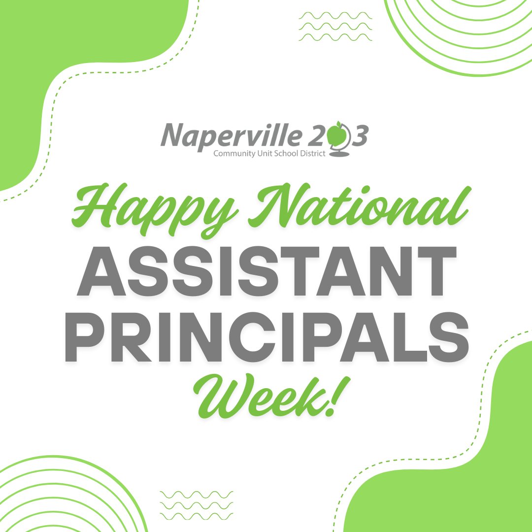 Naperville203's tweet image. It’s National Assistant Principals Week! 🎉 All week long, we’re celebrating the incredible dedication, leadership, and support our APs bring to our schools every day. Thank you for all you do! 👏🍏#Elevate203