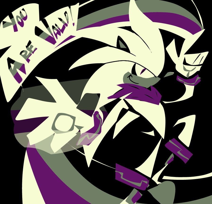 telekeninja's tweet photo. Ok a tad bit late but I had to draw something for International Asexuality Day!!🖤🩶💜🤍 https://t.co/AUliSpdnXo