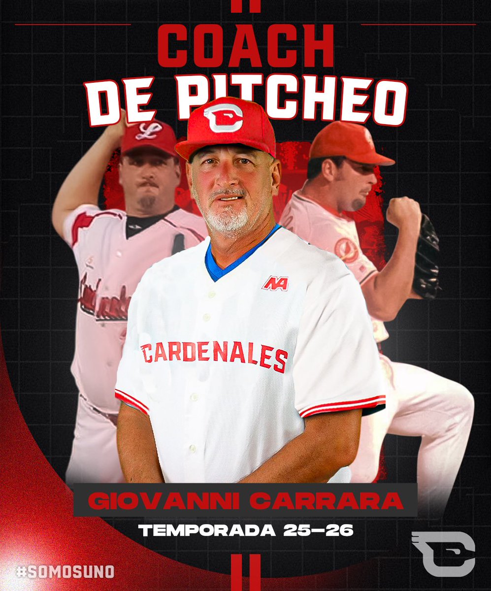 DE REGRESO A CASA 🏟️🤩

La organización Cardenales de Lara se complace en anunciar el regreso de Giovanni Carrara al conjunto crepuscular, en esta ocasión como Coach de pitcheo🫡

El buen hijo siempre regresa a casa ¡Bienvenido Gio! 🙌🏻👏🏻

#SomosUno 🆑