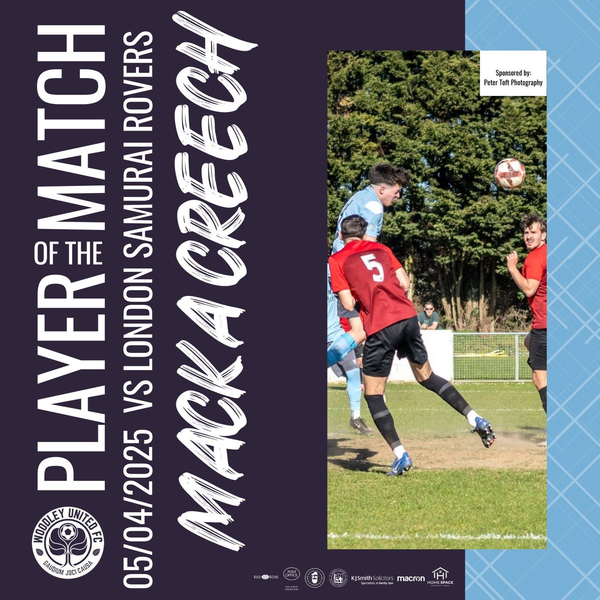 Saturday's Player of the Match was Macka Creech! 🍾

Another top performance from Macka, who also pulled through with a crucial equaliser.

#WeAreUnited🩵