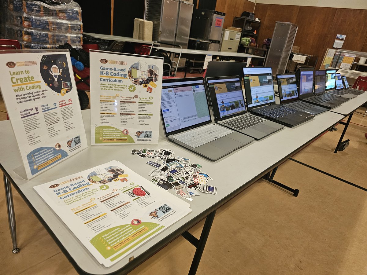 "CodeMonkey's table was the busiest one of the night!... your platform made it approachable and enjoyable for all ages." Thank you Jimmy Talampas for bringing CodeMonkey to Adobe Bluffs Elementary School's STEM night!
#codemonkey #codingisfun #stem #stemeducation #edtech #k12