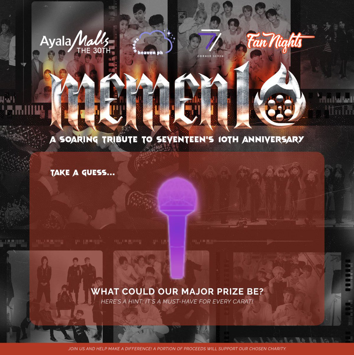 Corner_Se7en's tweet image. Caratdeul! 

The ul-10-mate celebration is here!

Corner Se7en in collaboration with Seven Heaven &amp;amp; Ayala Malls The 30th presents “Memen10: A Soaring Tribute to Seventeen’s 10th Anniversary” 

📆 May 25, 2025, 11:00am to 7:00 pm
📍Ayala Malls The 30TH, 3rd Floor, Activity Center