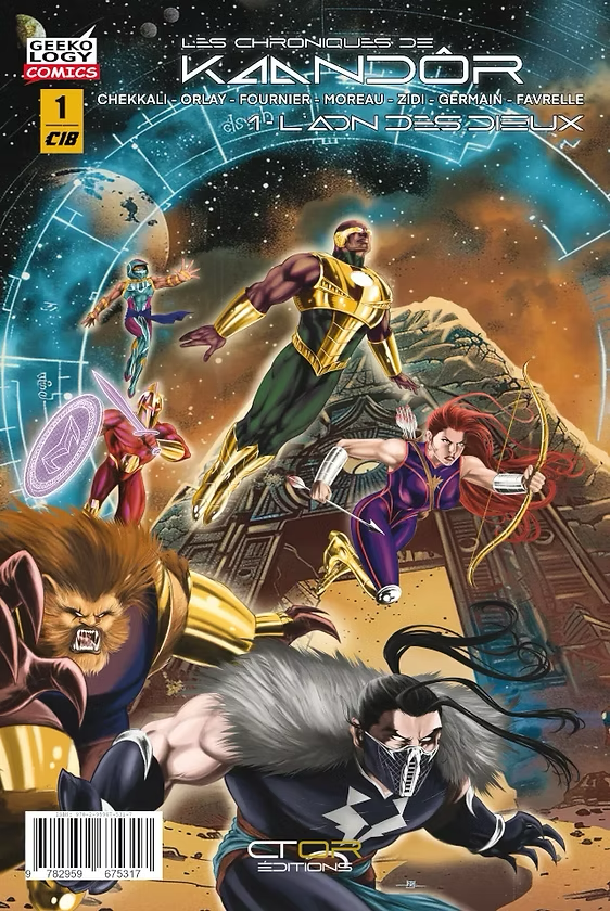 Aujourd'hui, on vous parle d'un comics français, s'il vous plait !
Un rêve devenu réalité par sa communauté, aux éditions CTOR : Les Chroniques de Kaandôr. Un univers où se mêlent antique et présent, héroïsme et divinité.