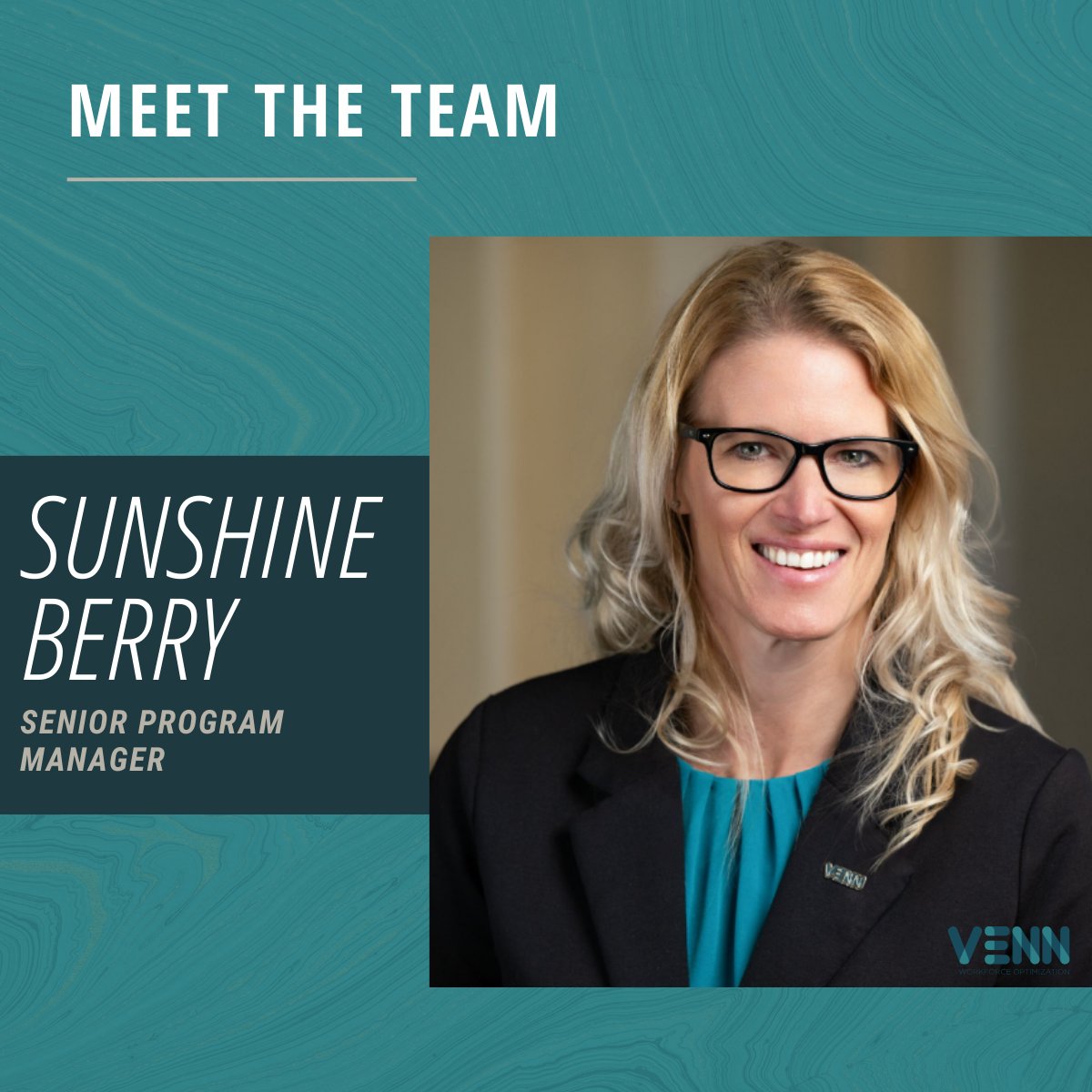 VennWorkforce's tweet photo. Meet Venn's Senior Program Manager, Sunshine Berry. Sunshine is passionate about supporting healthcare systems, ensuring they can provide top patient care. 

#MeettheTeam #HealthcareOptimization https://t.co/JhyH0M42w9