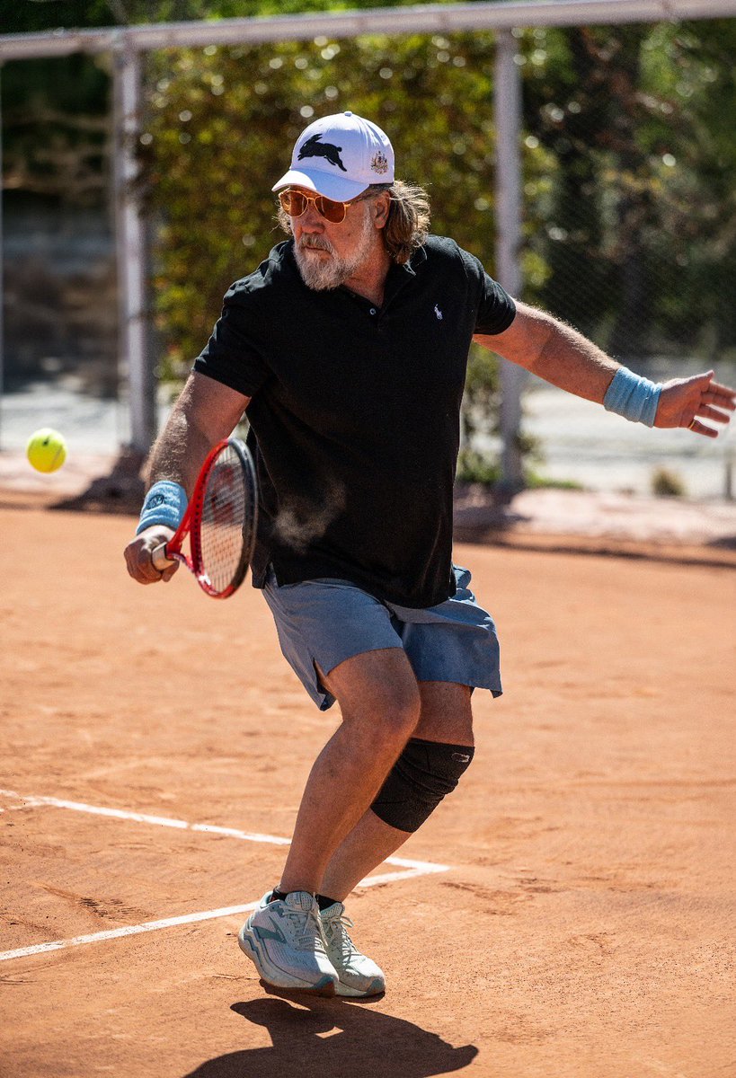 russellcrowe's tweet photo. Birthday tennis at Roland Garros !! 
A tight match, but a good win! https://t.co/IRUL2IykKe
