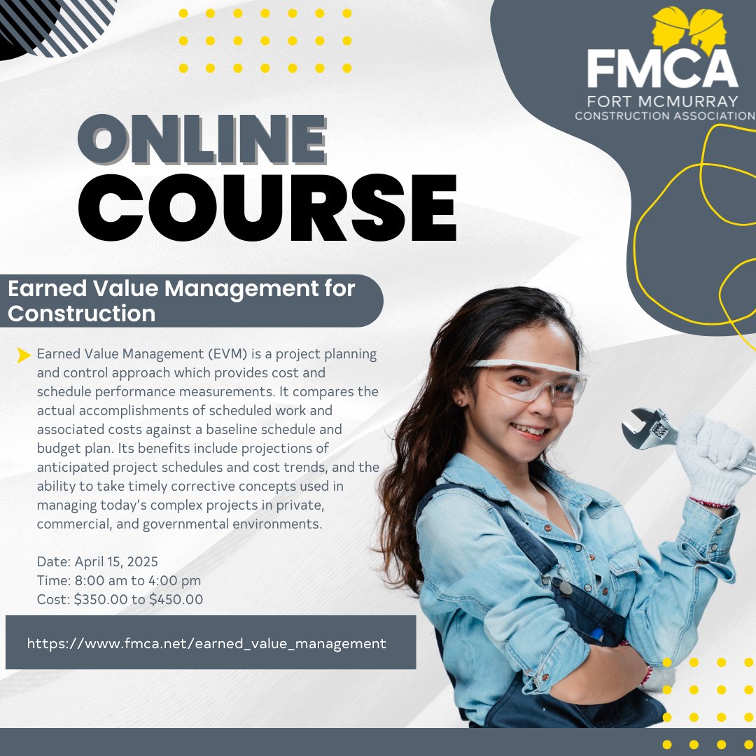 Virtual Course: Earned Value Management for Construction

Register today at:  fmca.net/earned_value_m…

 #EarnedValueManagement #ConstructionManagement #VirtualCourse #ProjectManagement #ConstructionTraining #OnlineLearning #ConstructionCourses #ProjectControl #BuildingBetter